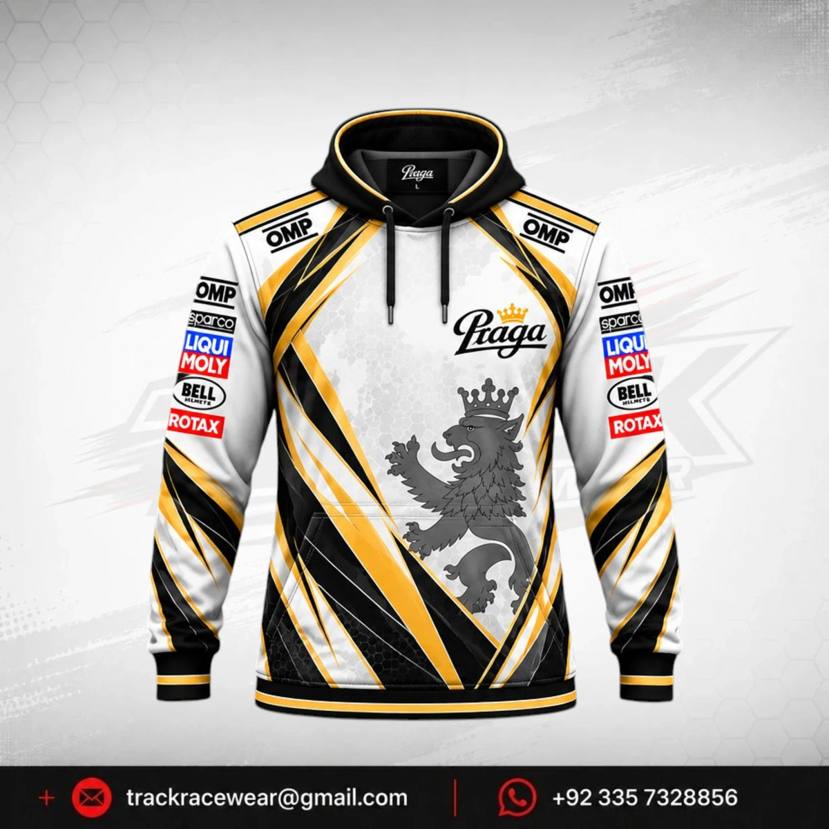 Praga White Gold Racing Hoodie