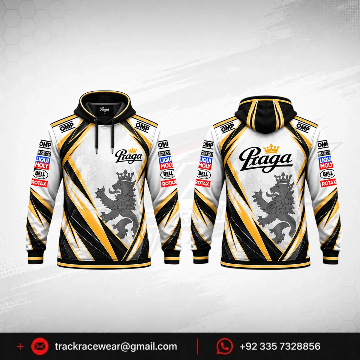 Praga White Gold Racing Hoodie