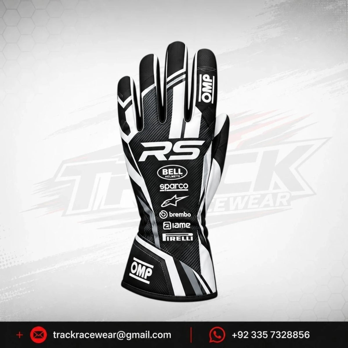 RS Carbon Black Racing Gloves