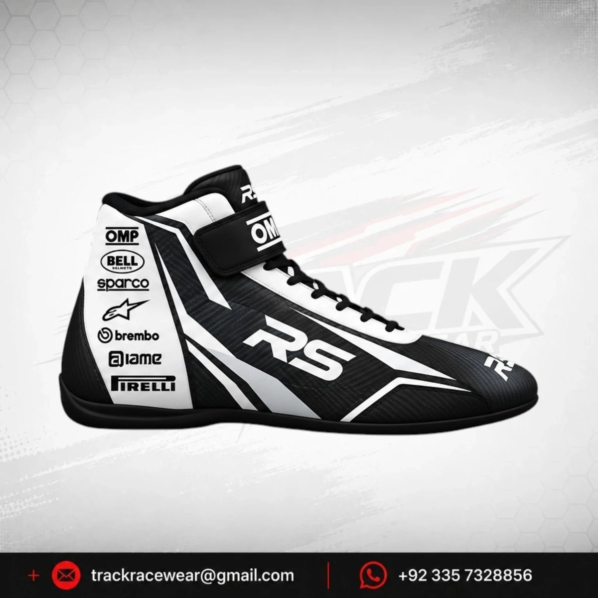 RS Kart Black Racing Boots