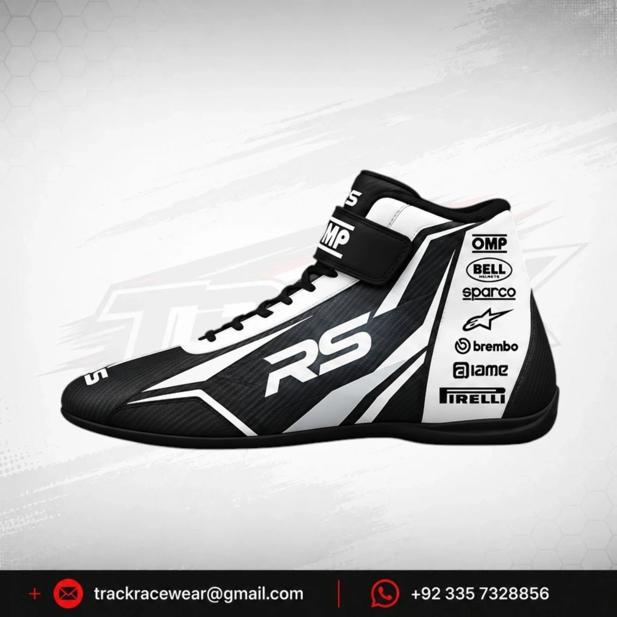 RS Kart Black Racing Boots