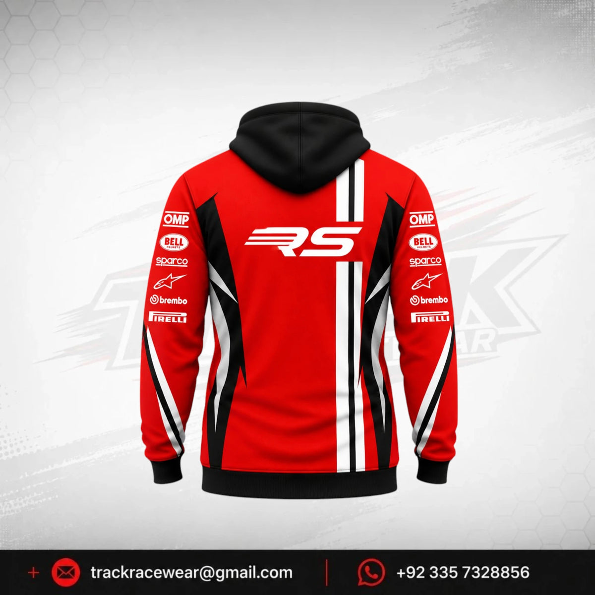 RS Red Black Racing Hoodie