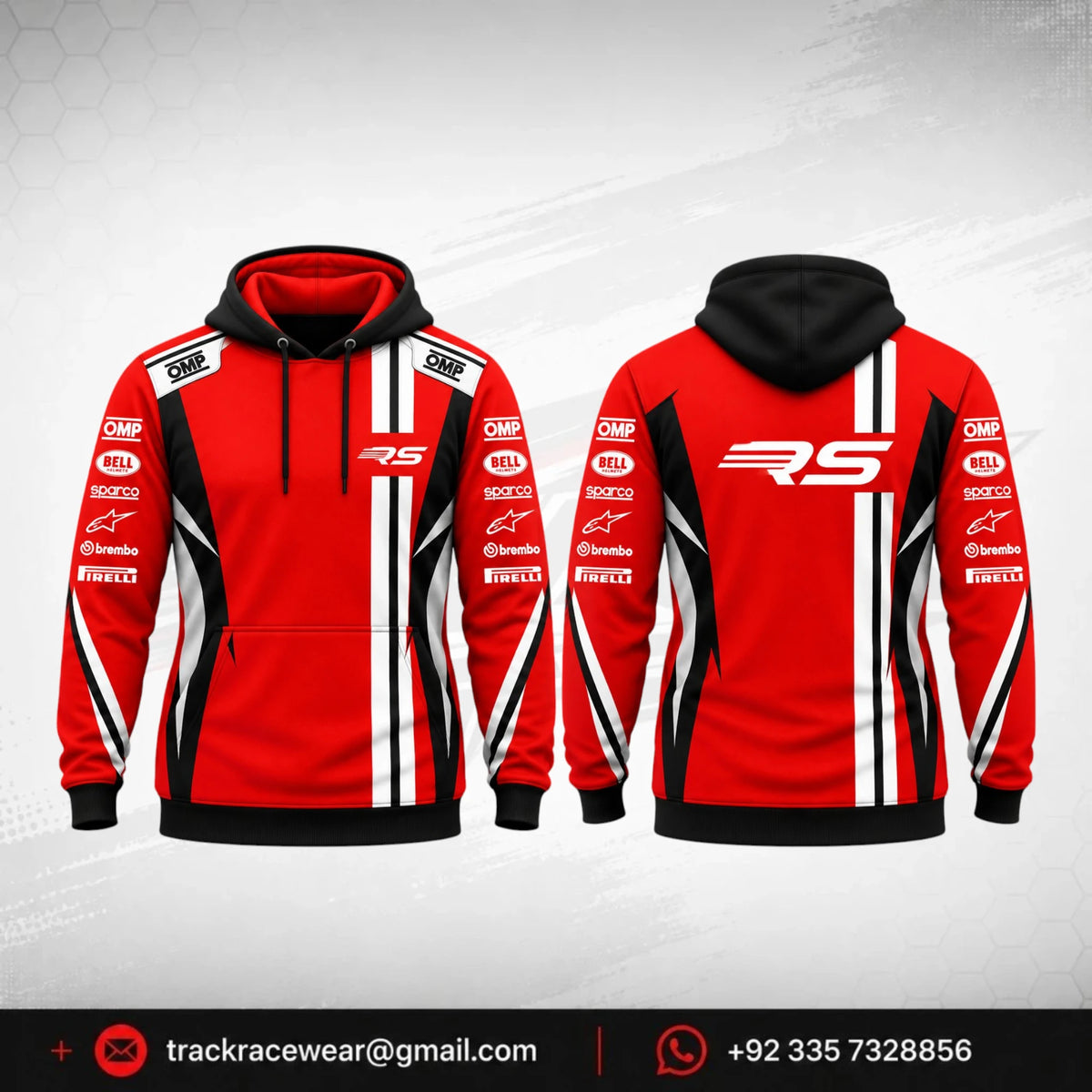 RS Red Black Racing Hoodie