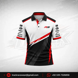RS White Red Racing Polo