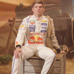 2026 Max Verstappen Red Bull F1 White Race Suit US - GP