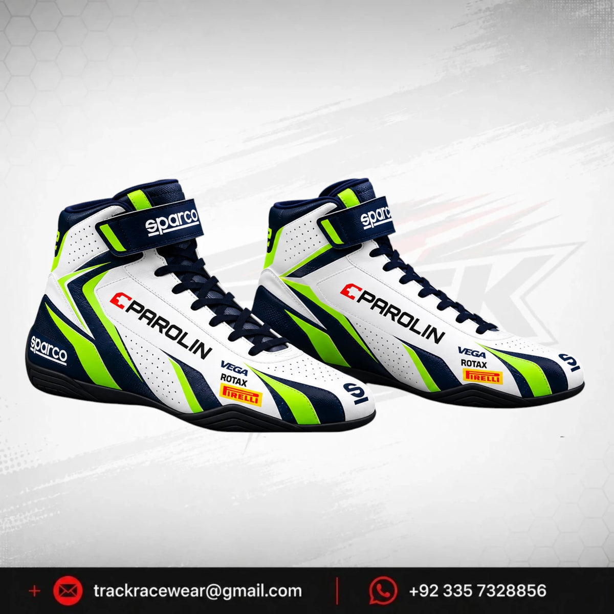 Sparco Parolin Lime Kart Shoes
