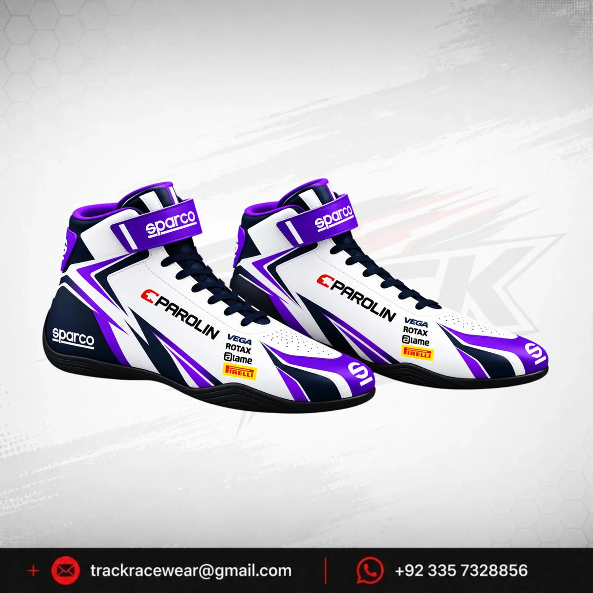 Sparco Parolin Purple Kart Shoes