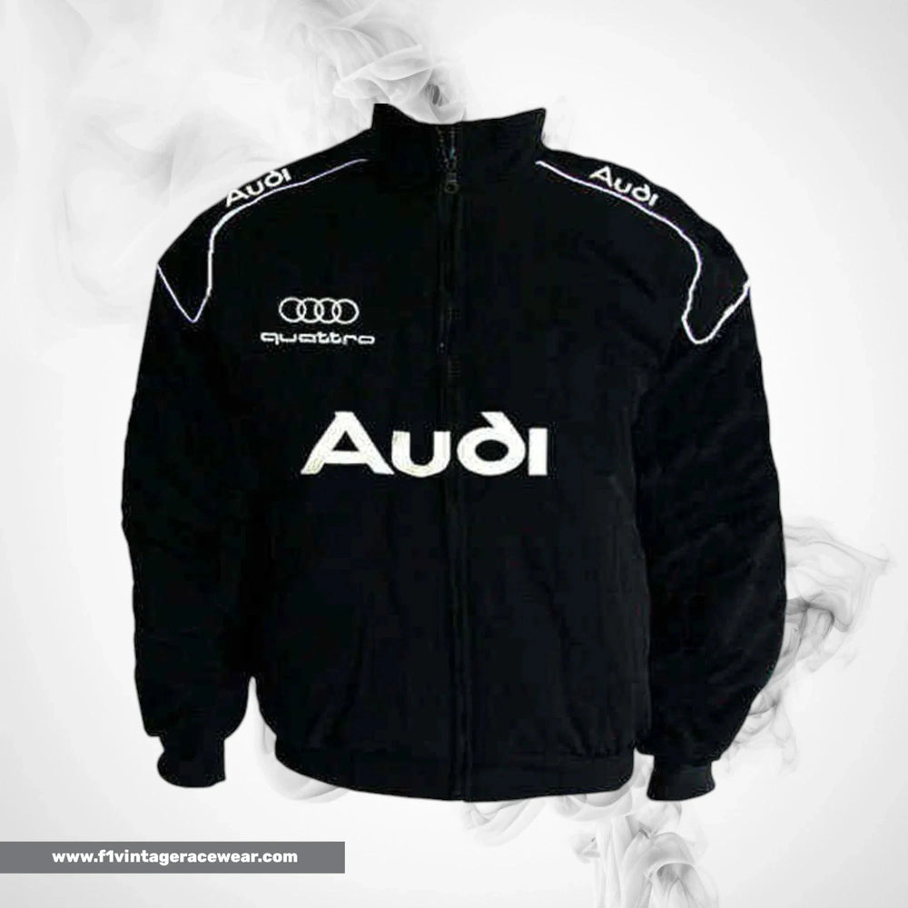 Audi Quattro Racing Jacket Black Motorsport Style
