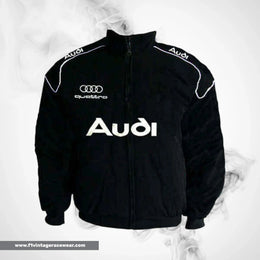 Audi Quattro Racing Jacket Black Motorsport Style
