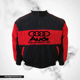 Audi Racing Jacket Black and Red Motorsport Style