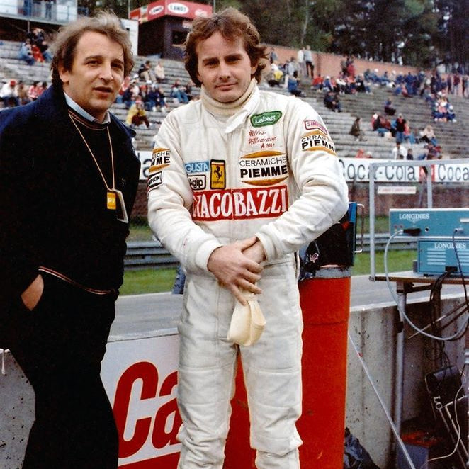1982 Gilles Villeneuve Ferrari suit replica