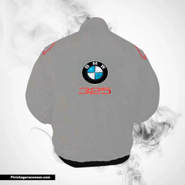 BMW 325 Racing Jacket Light Gray Motorsport Style