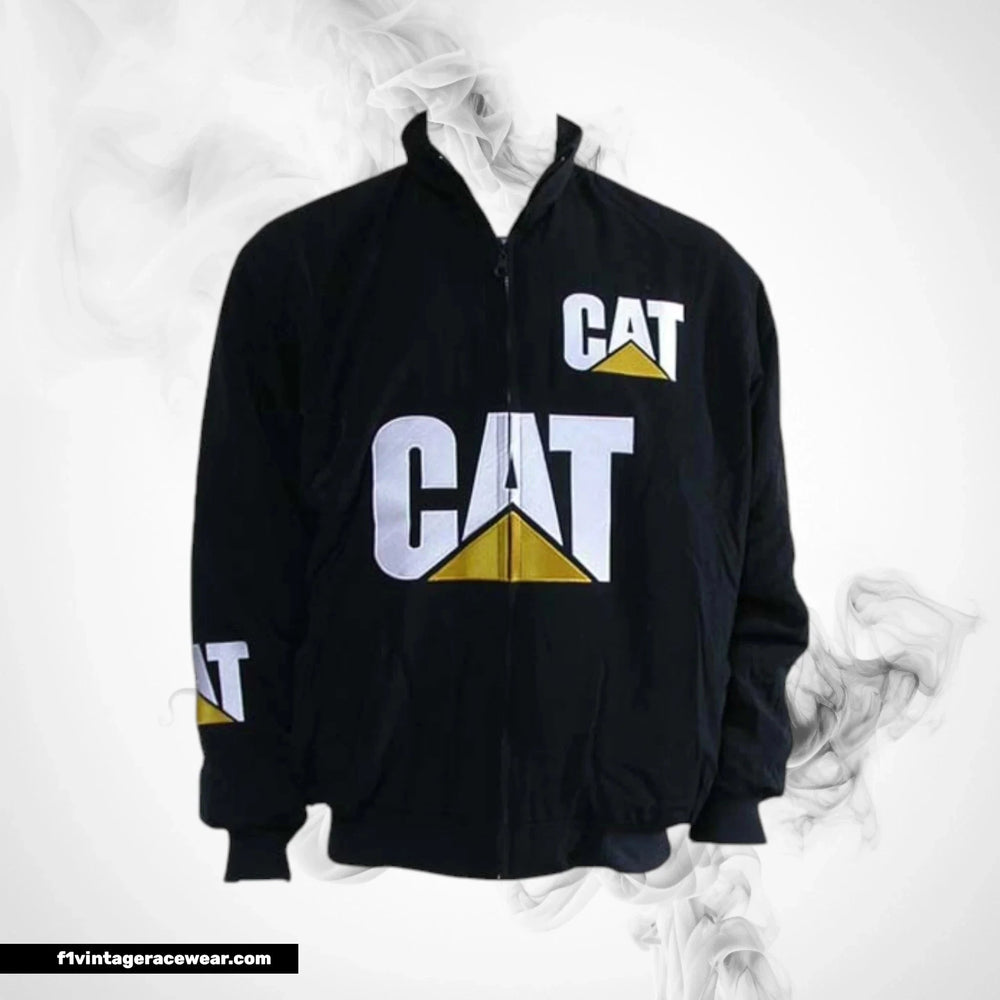CAT Racing Jacket Black Heavy Duty Motorsport Style