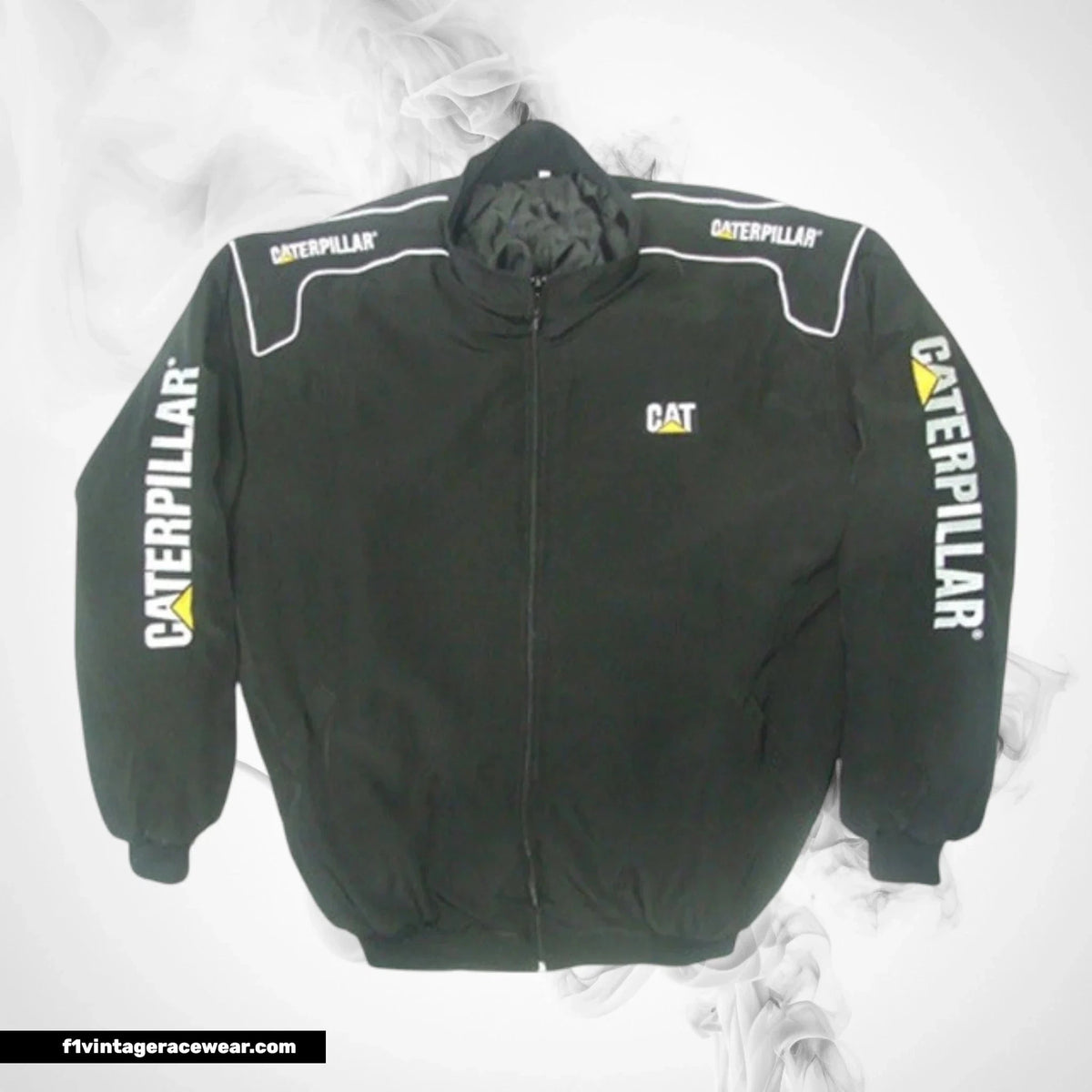Caterpillar Bulldozer Jacket Black Industrial Racing Style