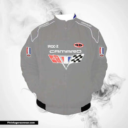 Chevrolet Camaro Racing Jacket Gray Motorsport Style