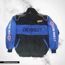 Chevrolet Racing Jacket Black Blue Vintage Muscle Style