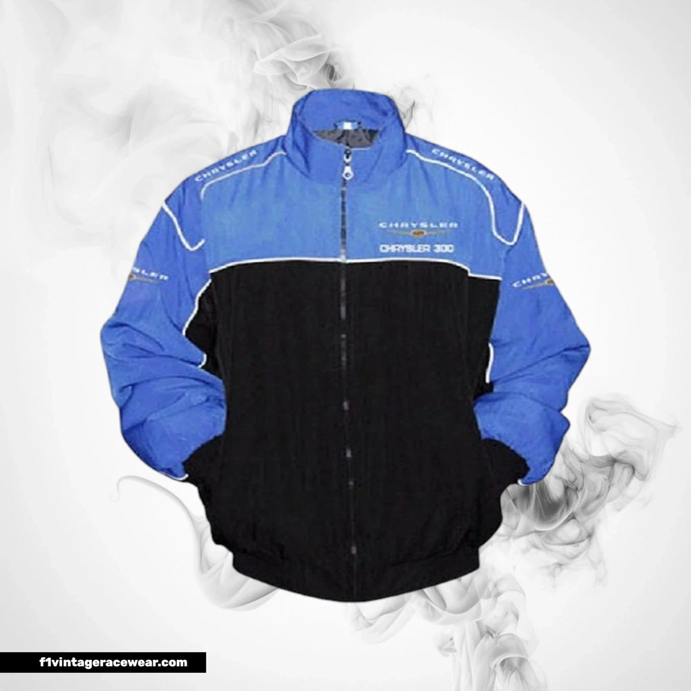 Chrysler 300 F1 Inspired Jacket Black Royal Blue Racing Style