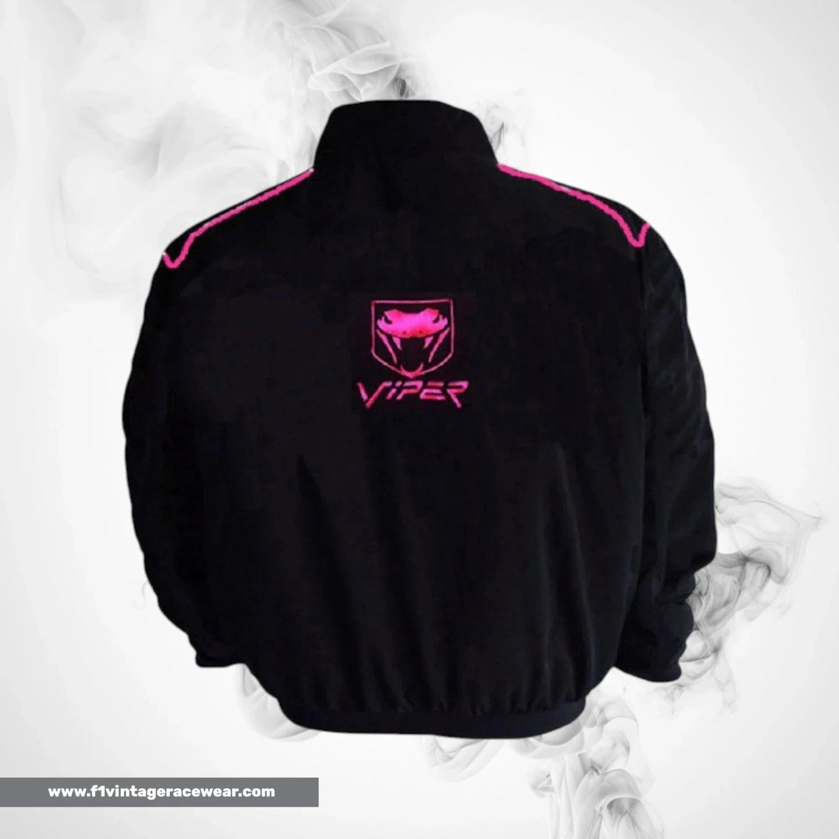 Dodge Viper F1 Inspired Jacket Black Pink Piping Racing Style