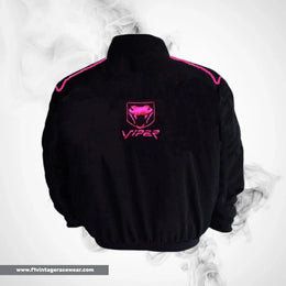 Dodge Viper F1 Inspired Jacket Black Pink Piping Racing Style