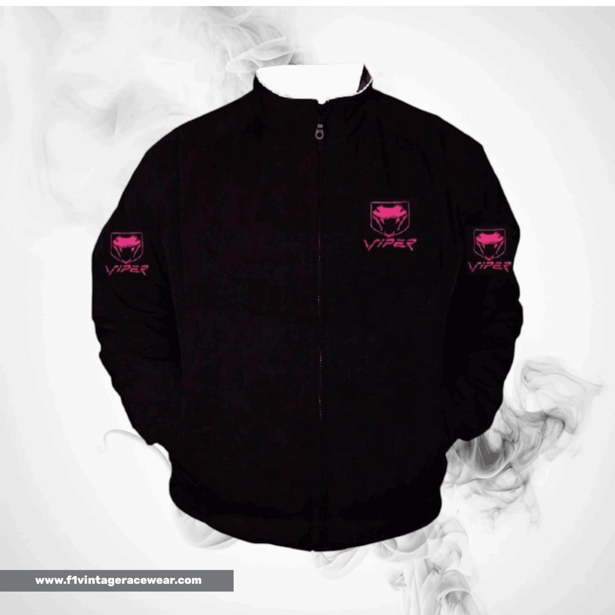 Dodge Viper Fangs Motorsport Jacket Black Pink Racing Wear