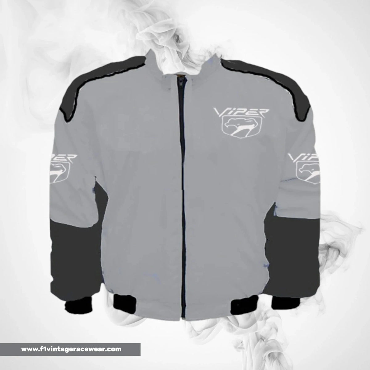 Dodge Viper Fangs Motorsport Jacket Light Gray Dark Gray Racing Wear