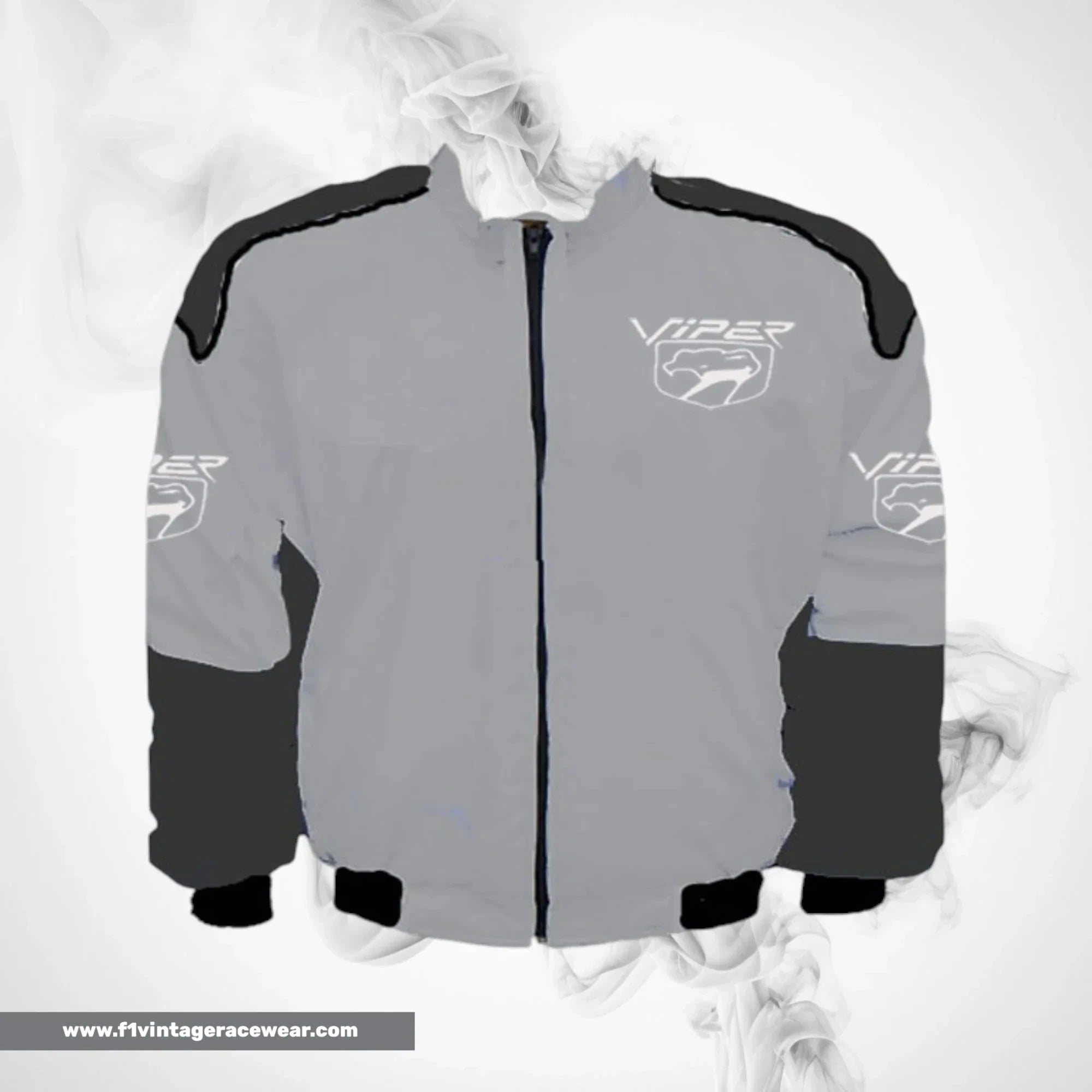 Dodge Viper Fangs Motorsport Jacket Light Gray Dark Gray Racing Wear