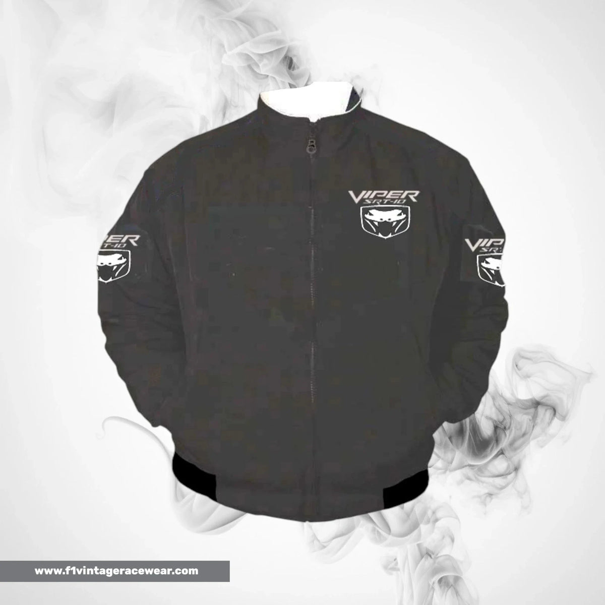 Dodge Viper SRT 10 Racing Jacket Dark Gray Streetwear Style