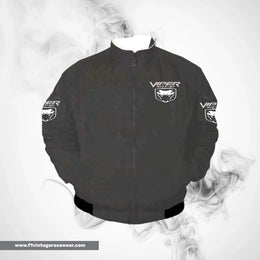 Dodge Viper SRT 10 Racing Jacket Dark Gray Streetwear Style