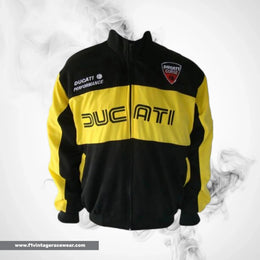Ducati Motorcycle Jacket Black Yellow Streetwear Style
