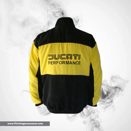 Ducati Motorcycle Jacket Black Yellow Streetwear Style