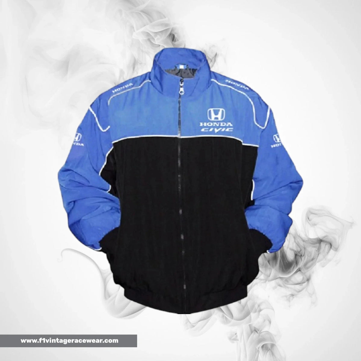 Honda Civic Racing Jacket Blue Black Streetwear Style