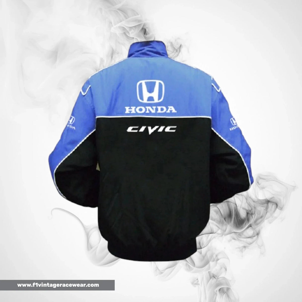 Honda Civic Racing Jacket Blue Black Streetwear Style