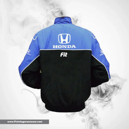 Honda Fit Racing Jacket Blue Black Hatchback Style Edition