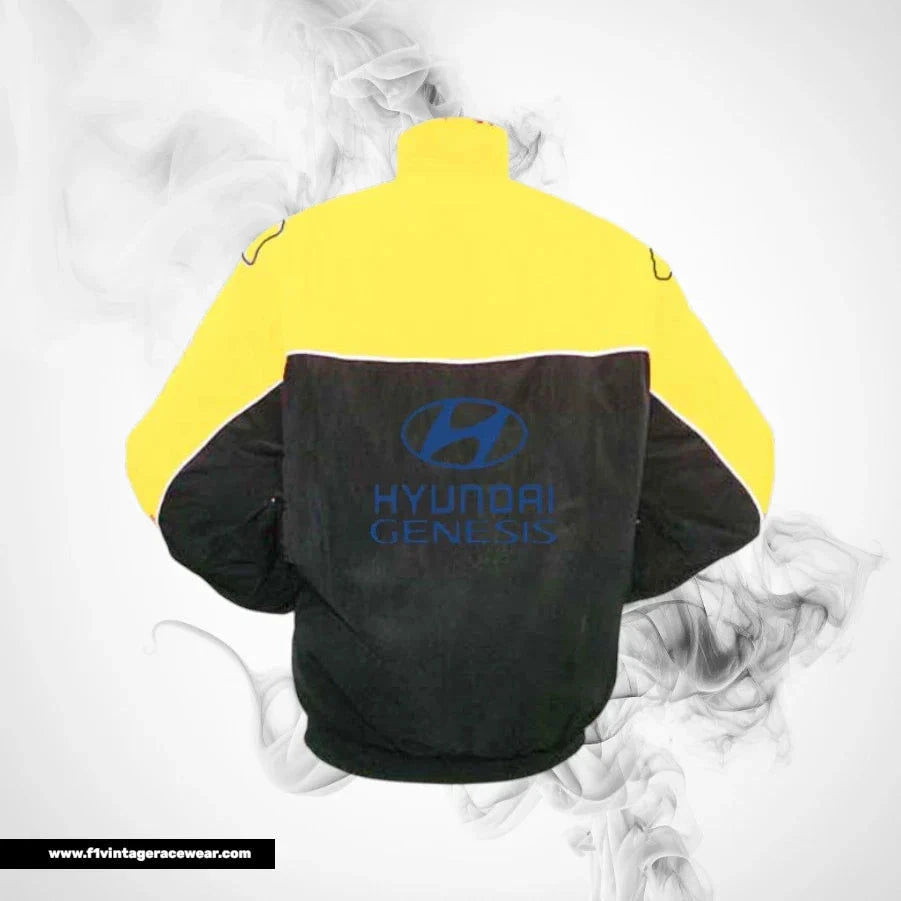 Hyundai Genesis Racing Jacket Yellow Black Luxury Performance Style