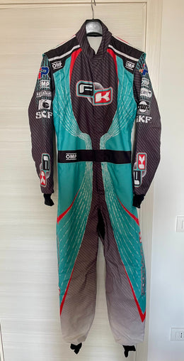 Cyan & Charcoal Kart Racing Suit – FK Custom Motorsport Racewear