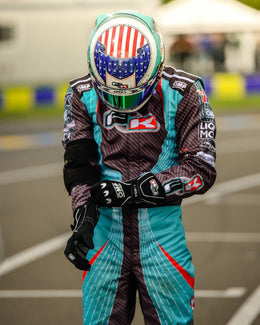 Cyan & Charcoal Kart Racing Suit – FK Custom Motorsport Racewear