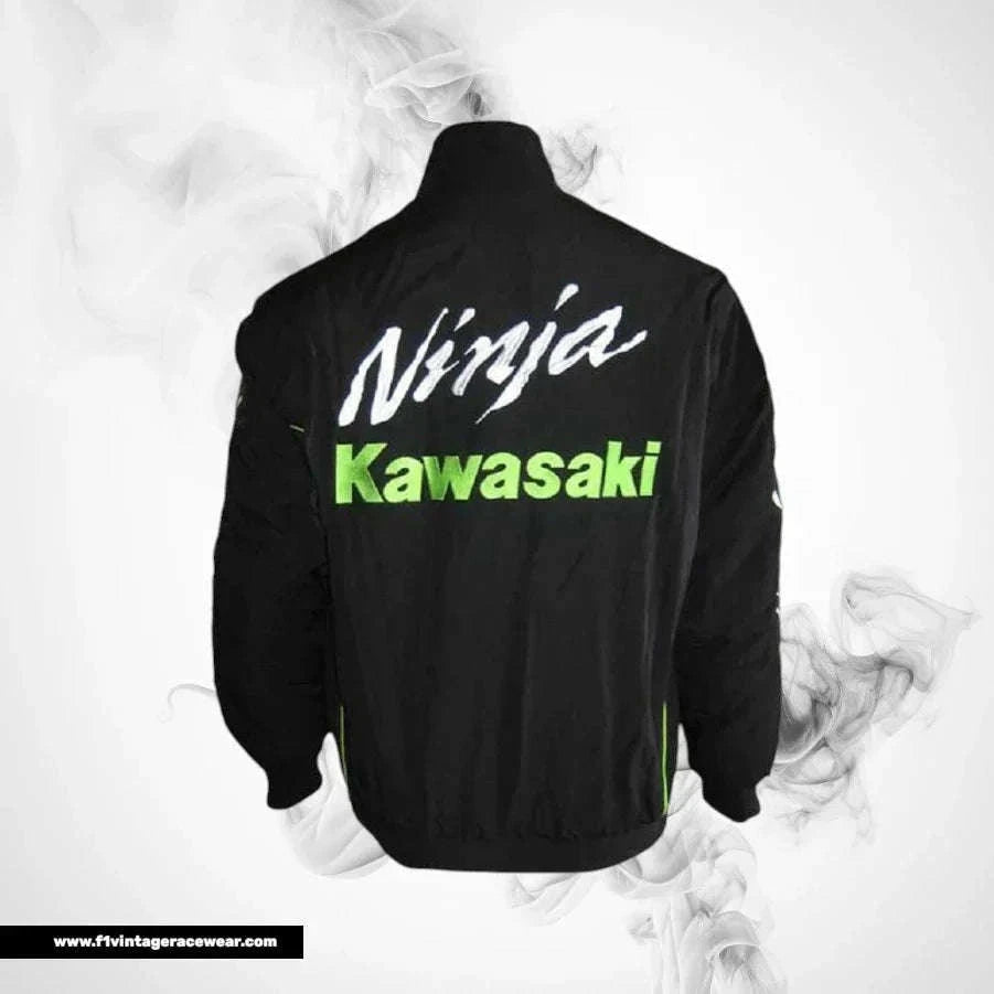 Kawasaki Ninja Racing Jacket Black Sport Bike Style