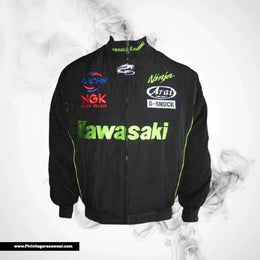 Kawasaki Ninja Racing Jacket Black Sport Bike Style