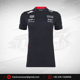 Red Bull Racing F1 Women's Special Edition America Race Team T-Shirt- Navy