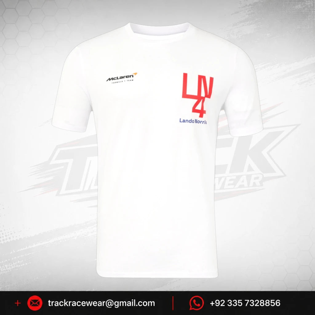 McLaren F1 Lando Norris Silverstone T-Shirt - White/Black