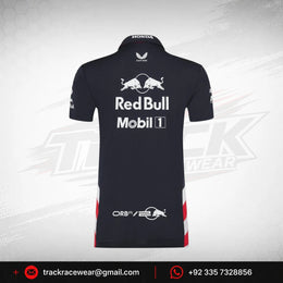 Red Bull Racing F1 Women's Special Edition America Race Team Polo Shirt- Navy