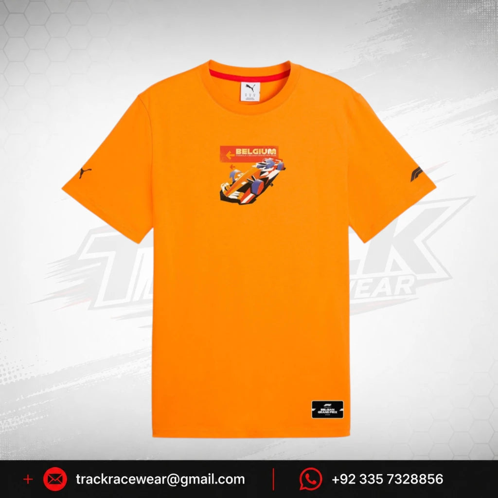 Formula 1 Tech Collection F1 Belgium GP T-Shirt - Orange Glo