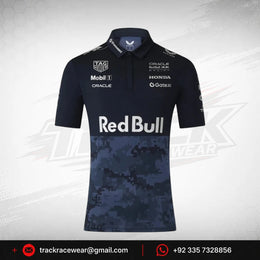 Red Bull Racing F1 x HypeBeast 2025 Special Edition Track Polo Shirt - Navy