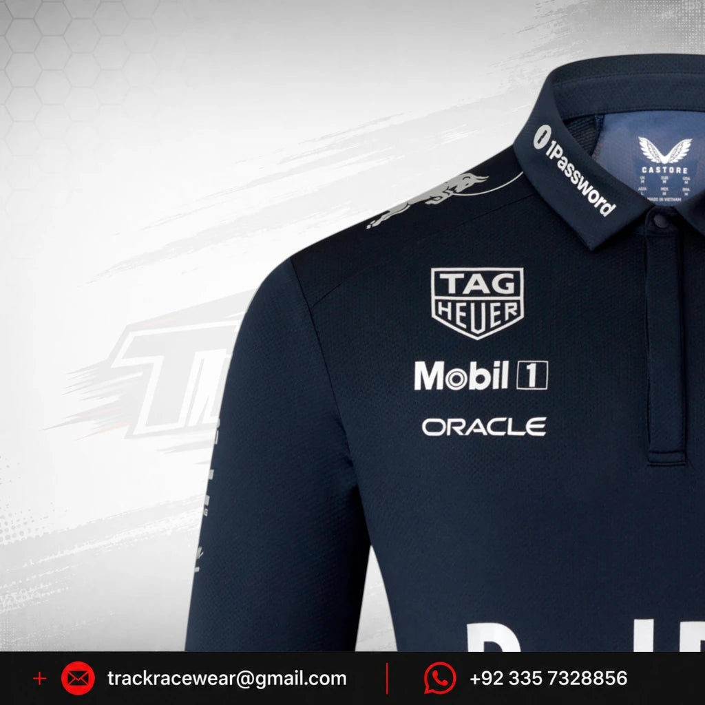 Red Bull Racing F1 x HypeBeast 2025 Special Edition Track Polo Shirt - Navy