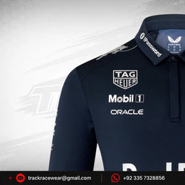 Red Bull Racing F1 x HypeBeast 2025 Special Edition Track Polo Shirt - Navy