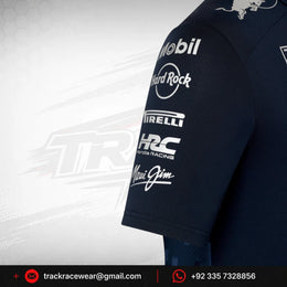 Red Bull Racing F1 x HypeBeast 2025 Special Edition Track Polo Shirt - Navy